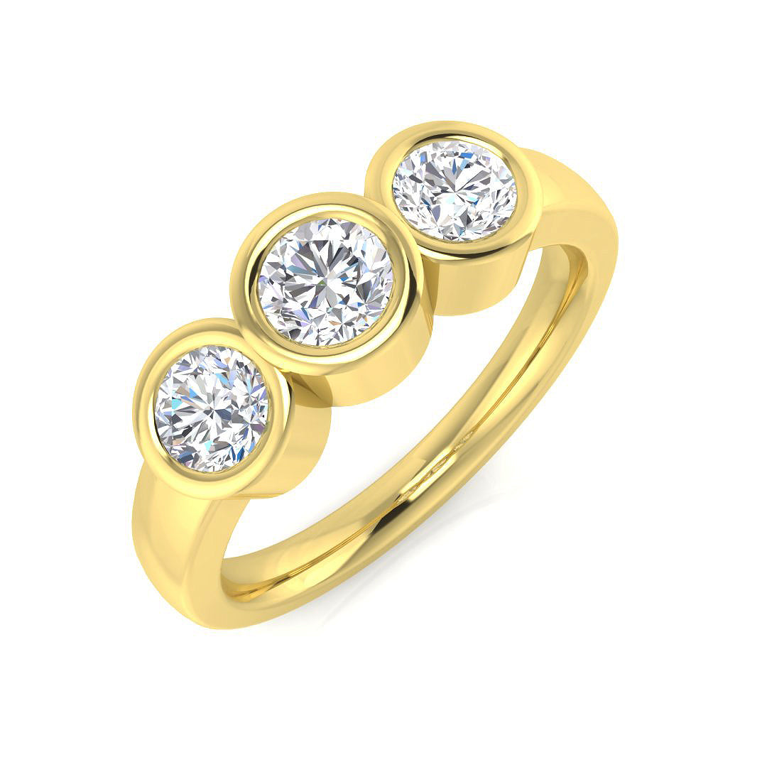 9ct Yellow Gold 1.00ct Laboratory Grown CVD Ring