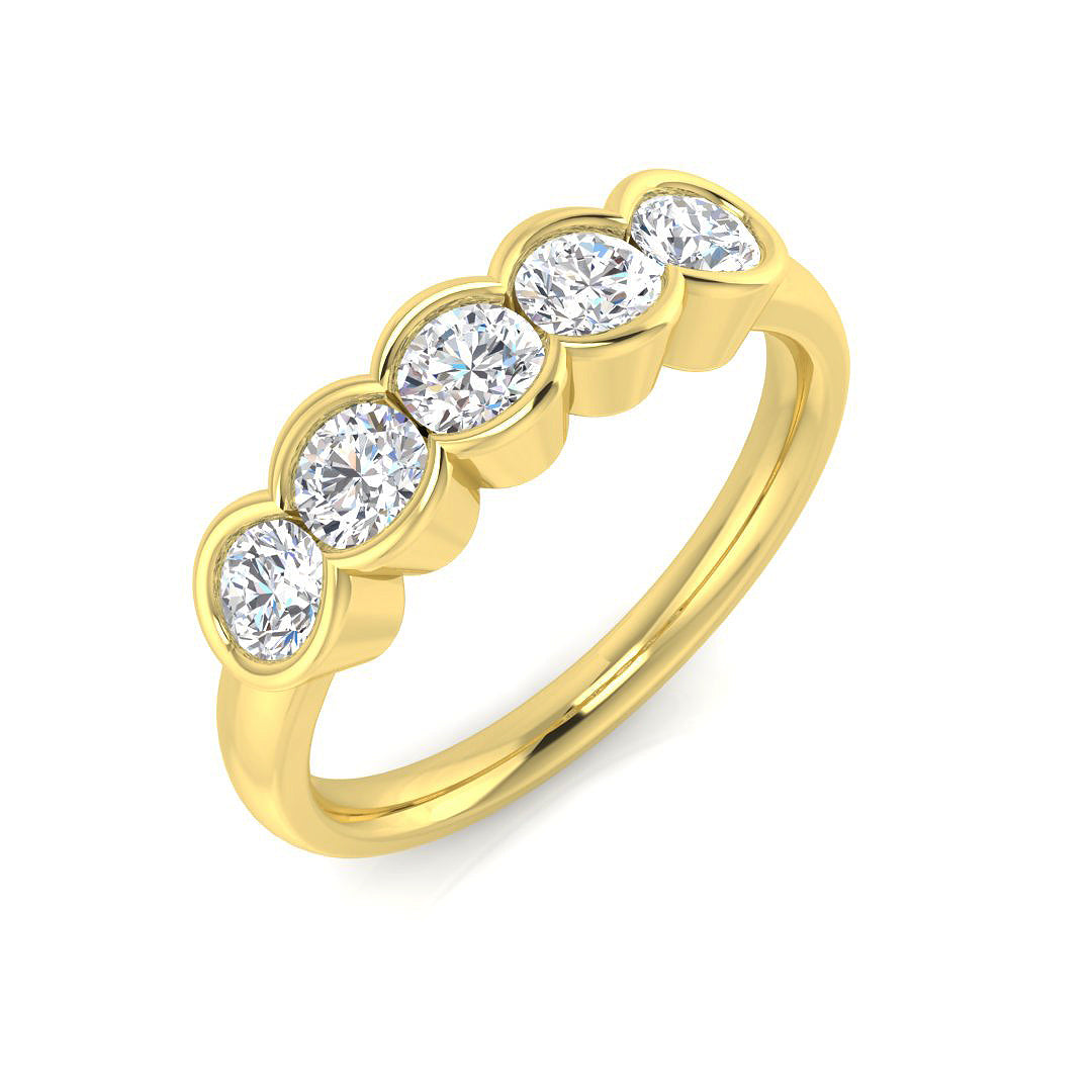 9ct Yellow Gold 0.74ct Laboratory Grown CVD Ring