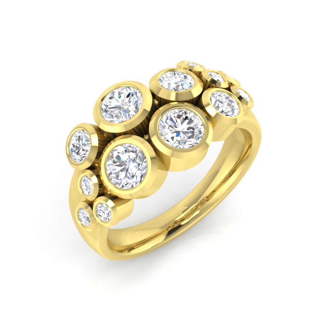 9ct Yellow Gold 1.64ct Laboratory Grown CVD Ring
