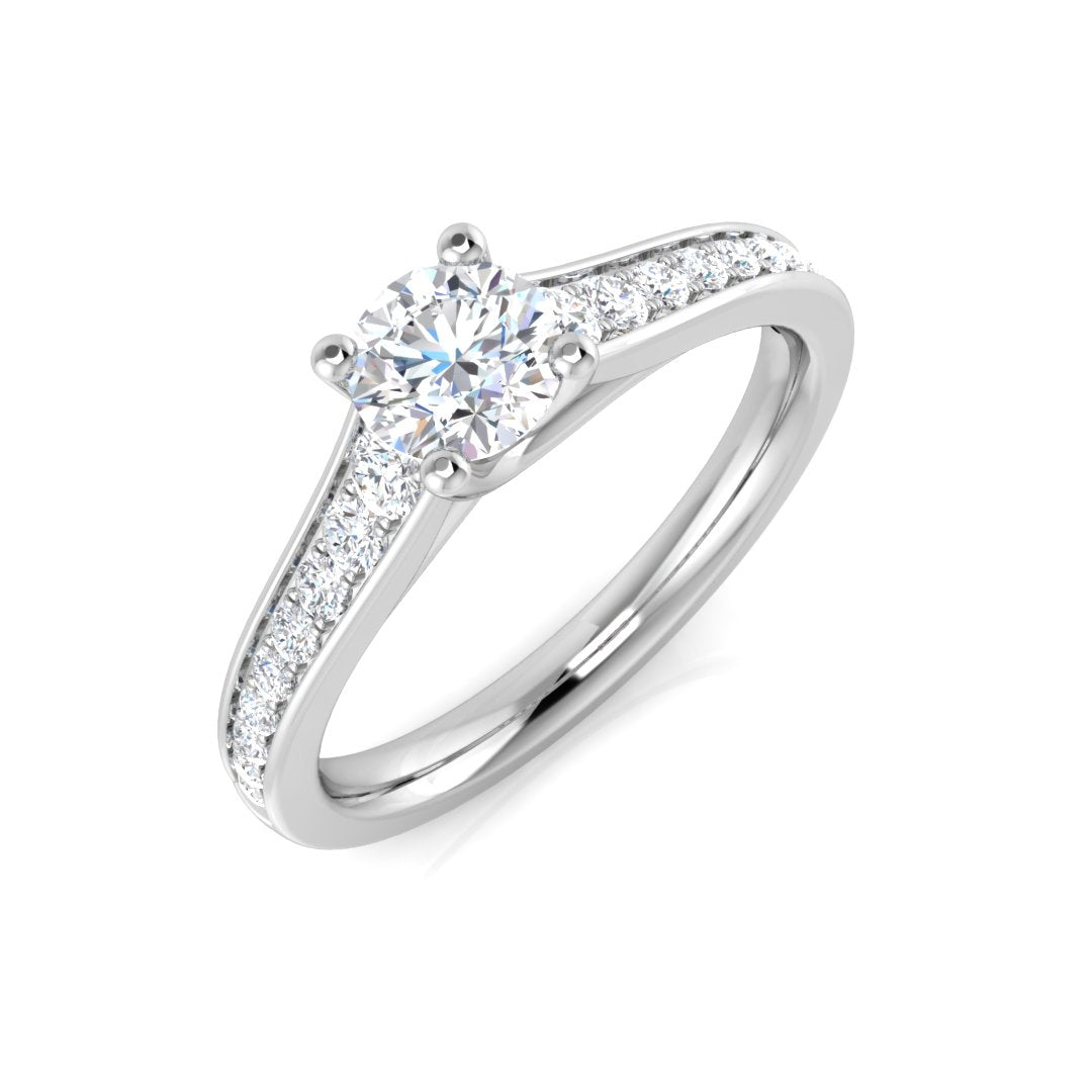 18ct White Gold 0.58ct G SI1 Diamond Ring