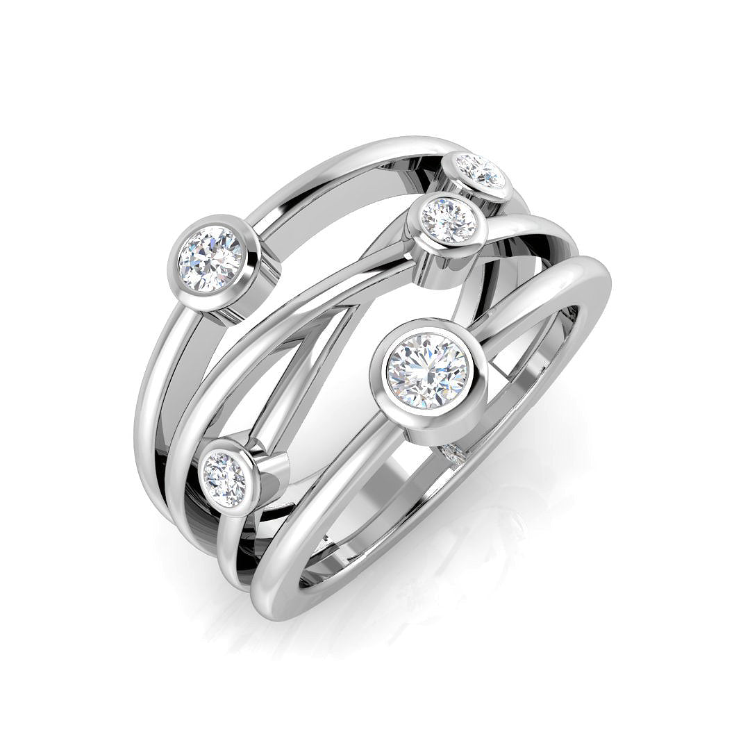 9ct White Gold 0.42ct Laboratory Grown CVD Ring
