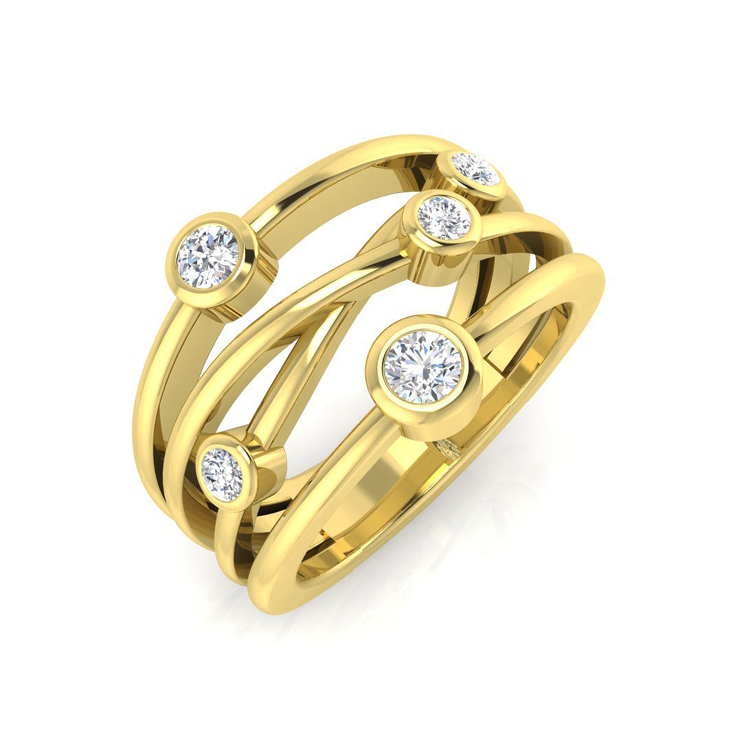 9ct Yellow Gold 0.42ct G SI2 Diamond Ring