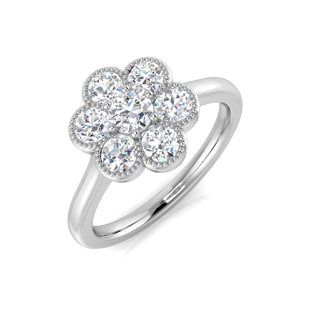 9ct White Gold 1.03ct Laboratory Grown CVD Ring