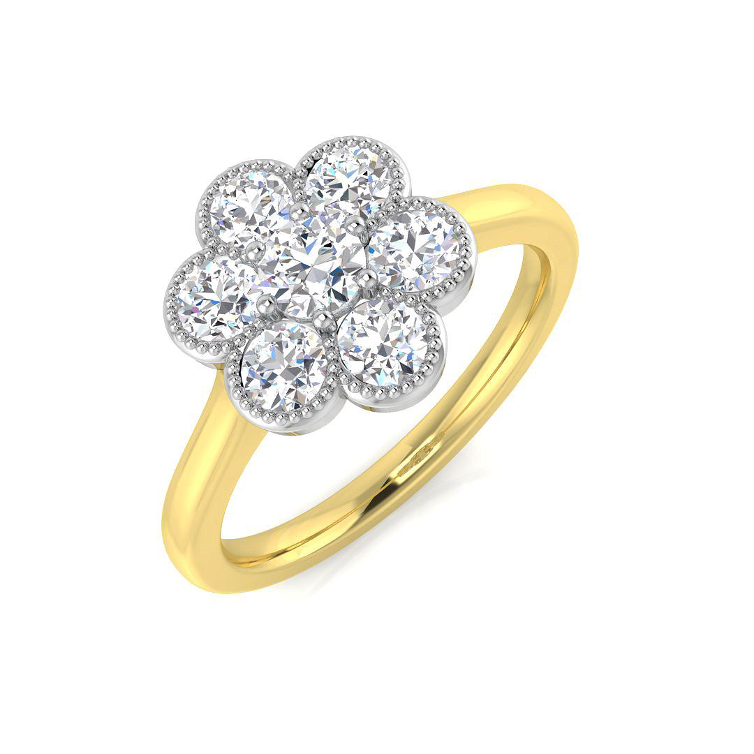 9ct Two-Tone Gold 1.03ct Laboratory Grown CVD Ring