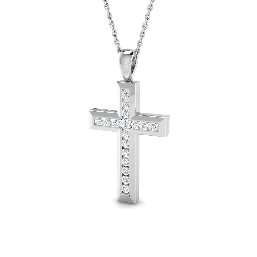 9ct White Gold 0.23ct G I1 Diamond Pendant
