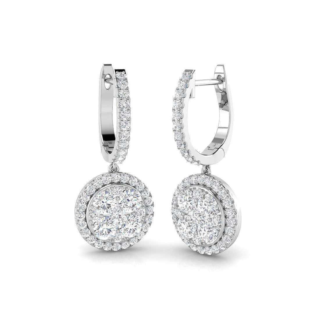 18ct White Gold 1.45ct G SI2 Diamond Earrings