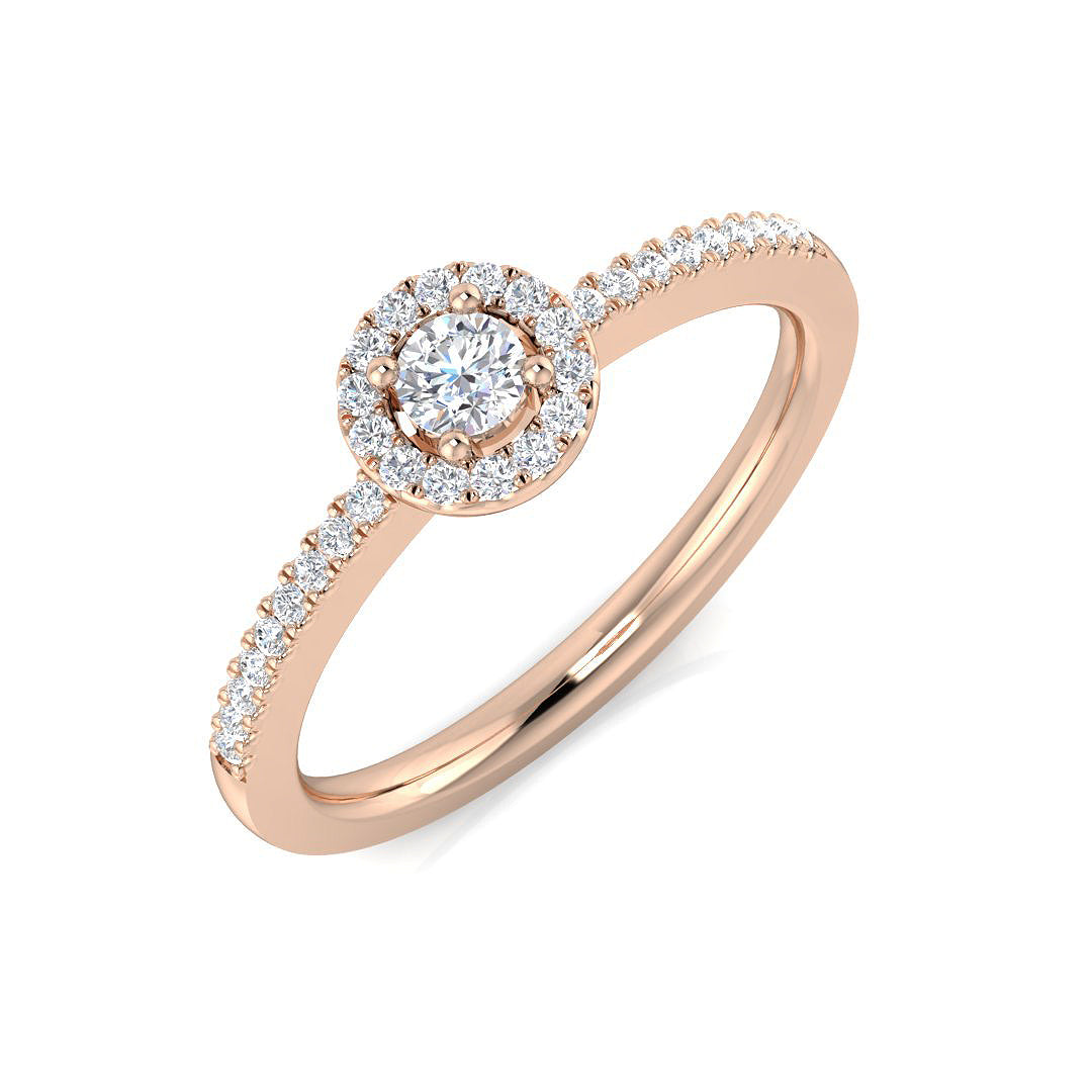 18ct Rose Gold 0.24ct G SI1 Diamond Ring
