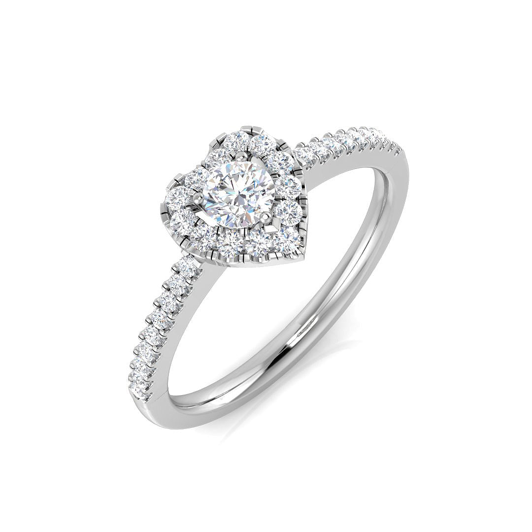 18ct White Gold 0.33ct G SI2 Diamond Ring