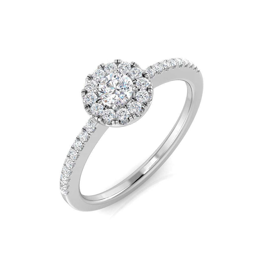 18ct White Gold 0.32ct G SI1 Diamond Ring