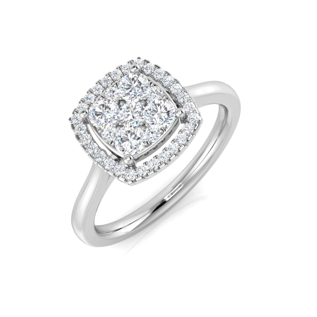 18ct White Gold 0.48ct G SI1 Diamond Ring