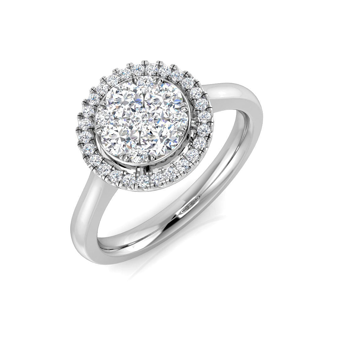 9ct White Gold 0.53ct G SI2 Diamond Ring