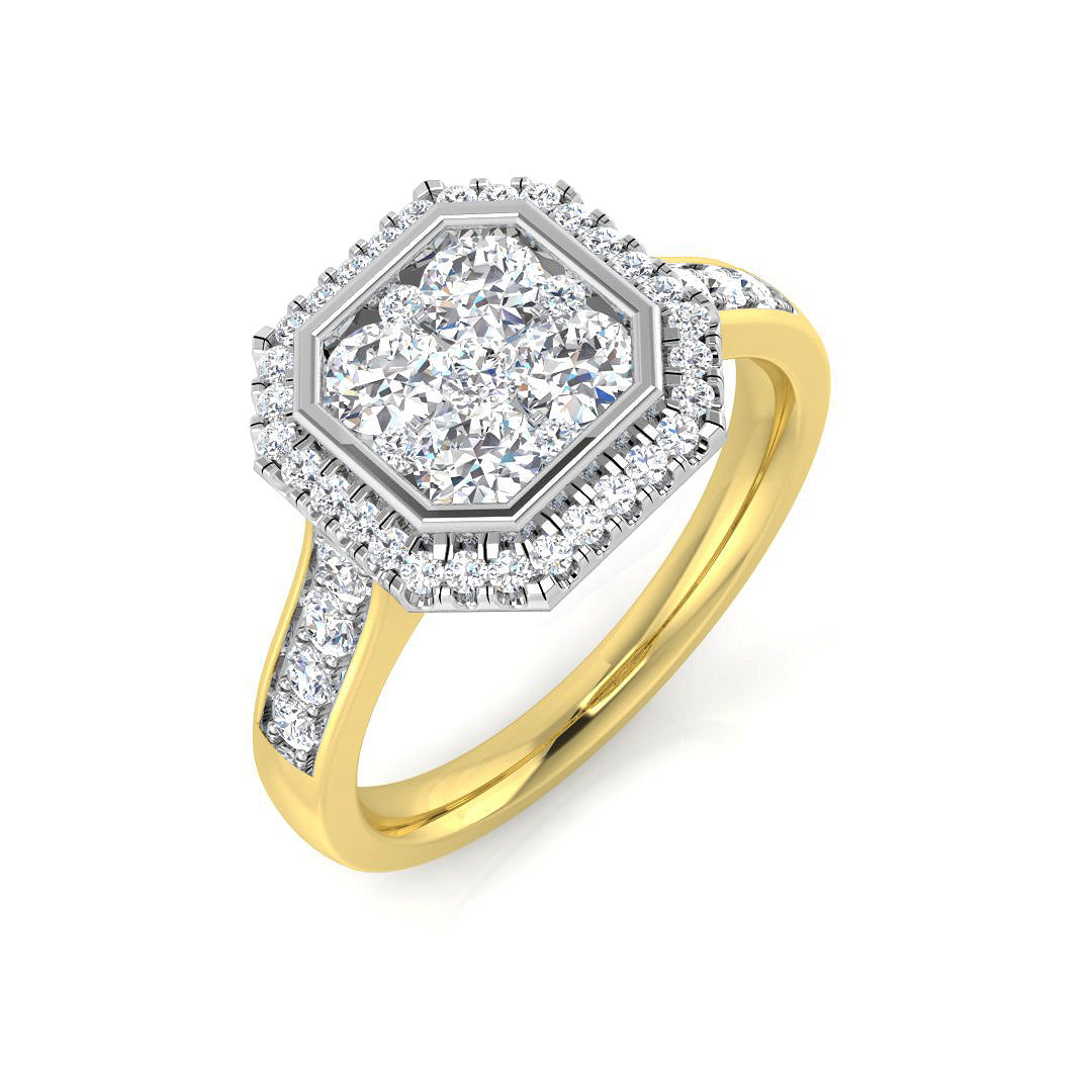 9ct Yellow Gold 0.95ct G SI2 Diamond Ring