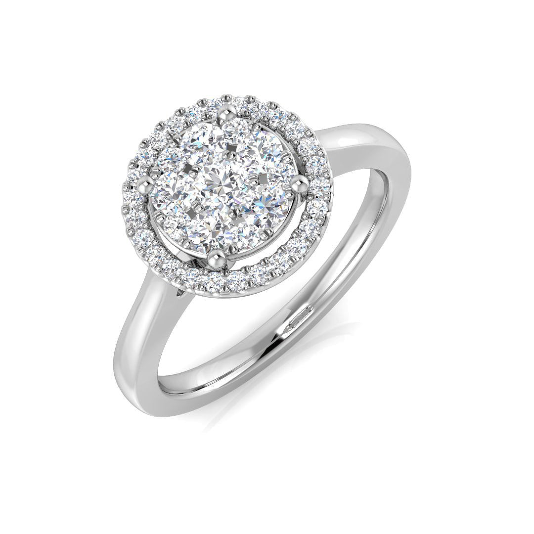 9ct White Gold 0.46ct G SI2 Diamond Ring