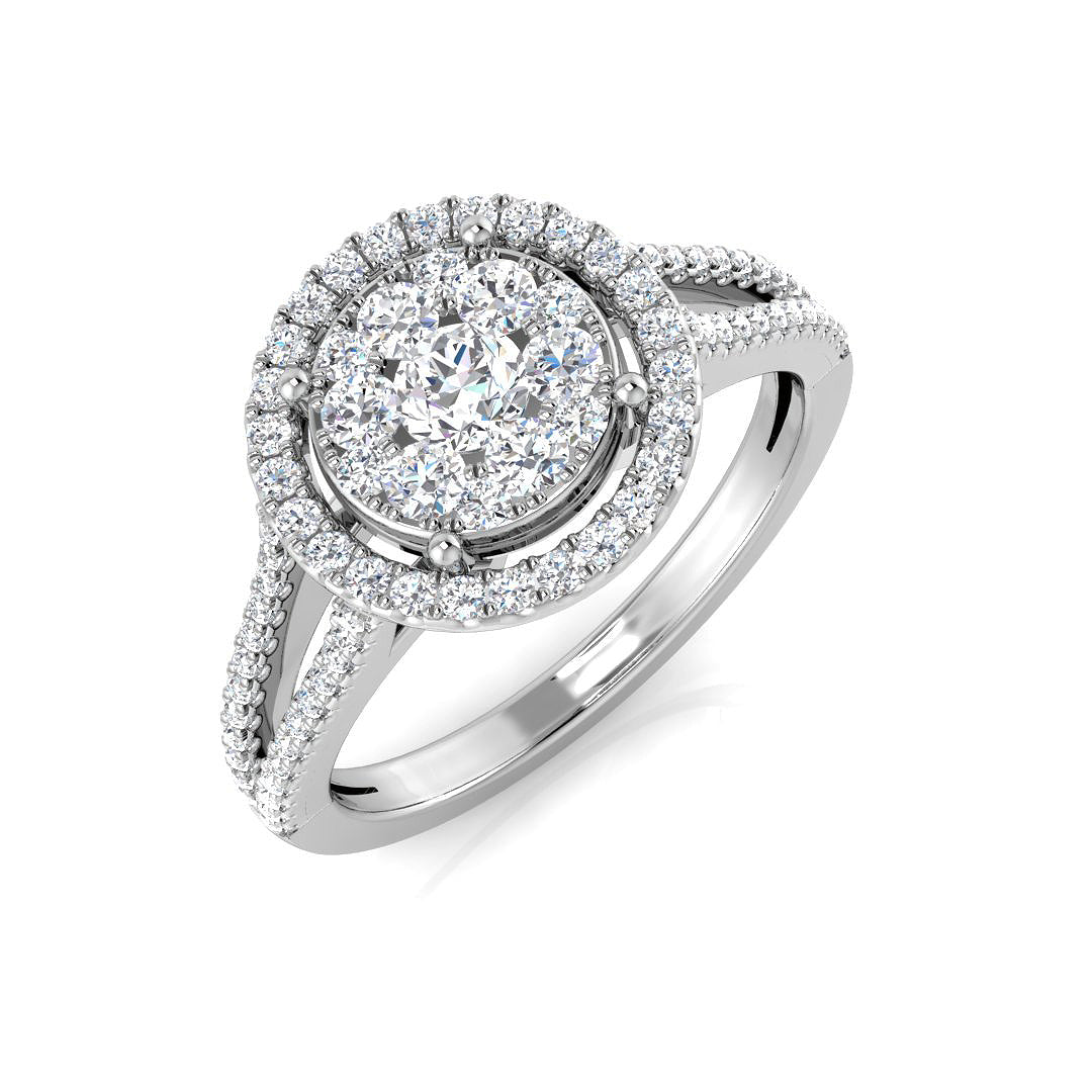 9ct White Gold 0.62ct G SI2 Diamond Ring