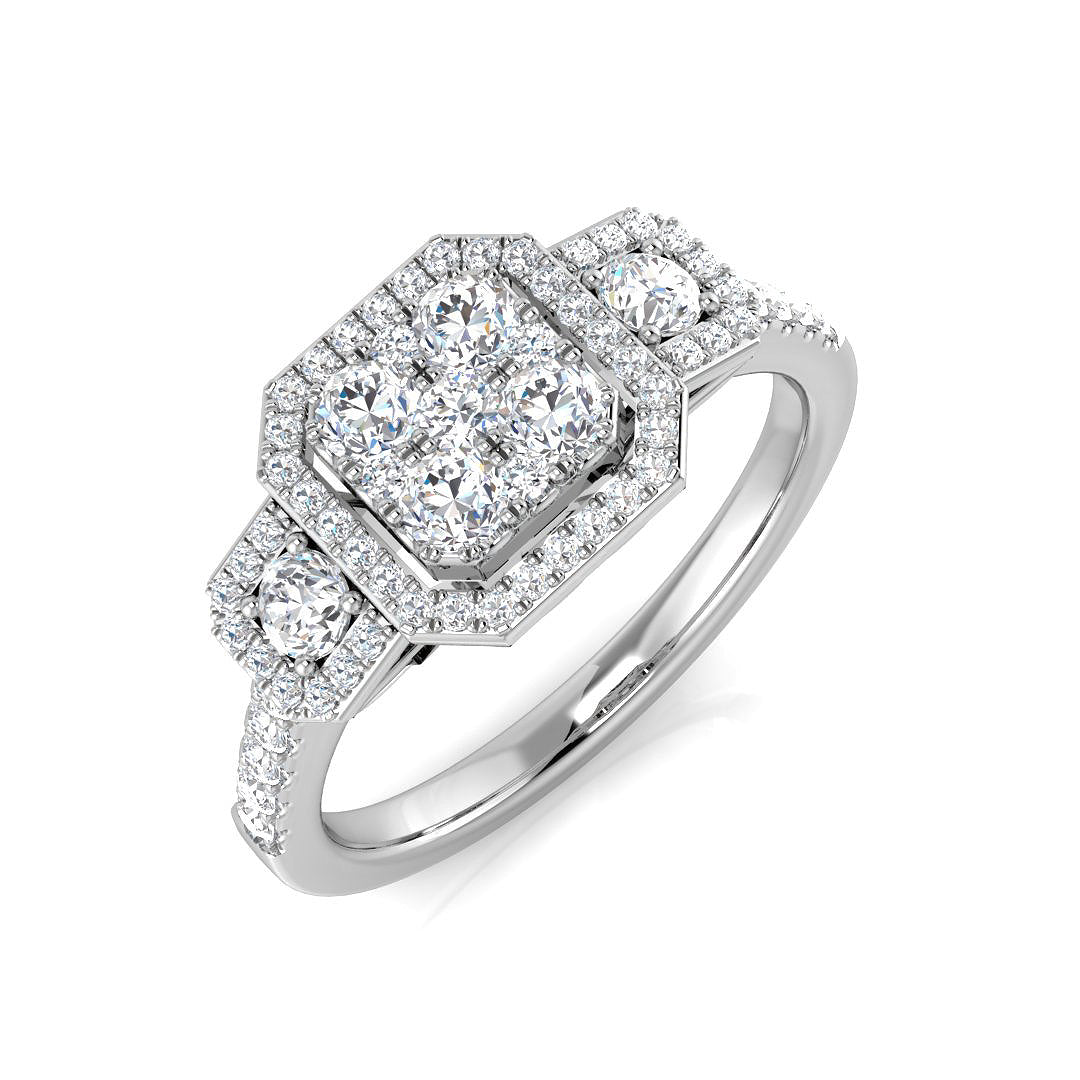 9ct White Gold 0.61ct G SI2 Diamond Ring