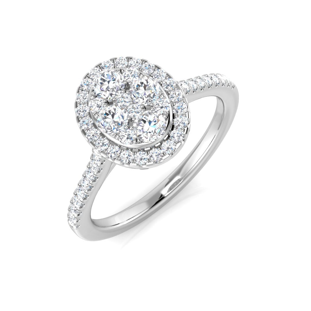9ct White Gold 0.55ct G I1 Diamond Ring