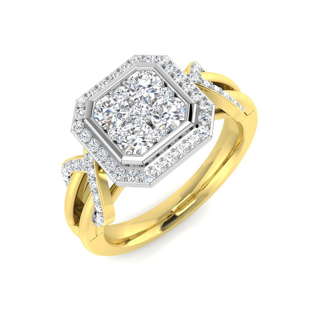 9ct Yellow Gold 0.82ct G SI2 Diamond Ring