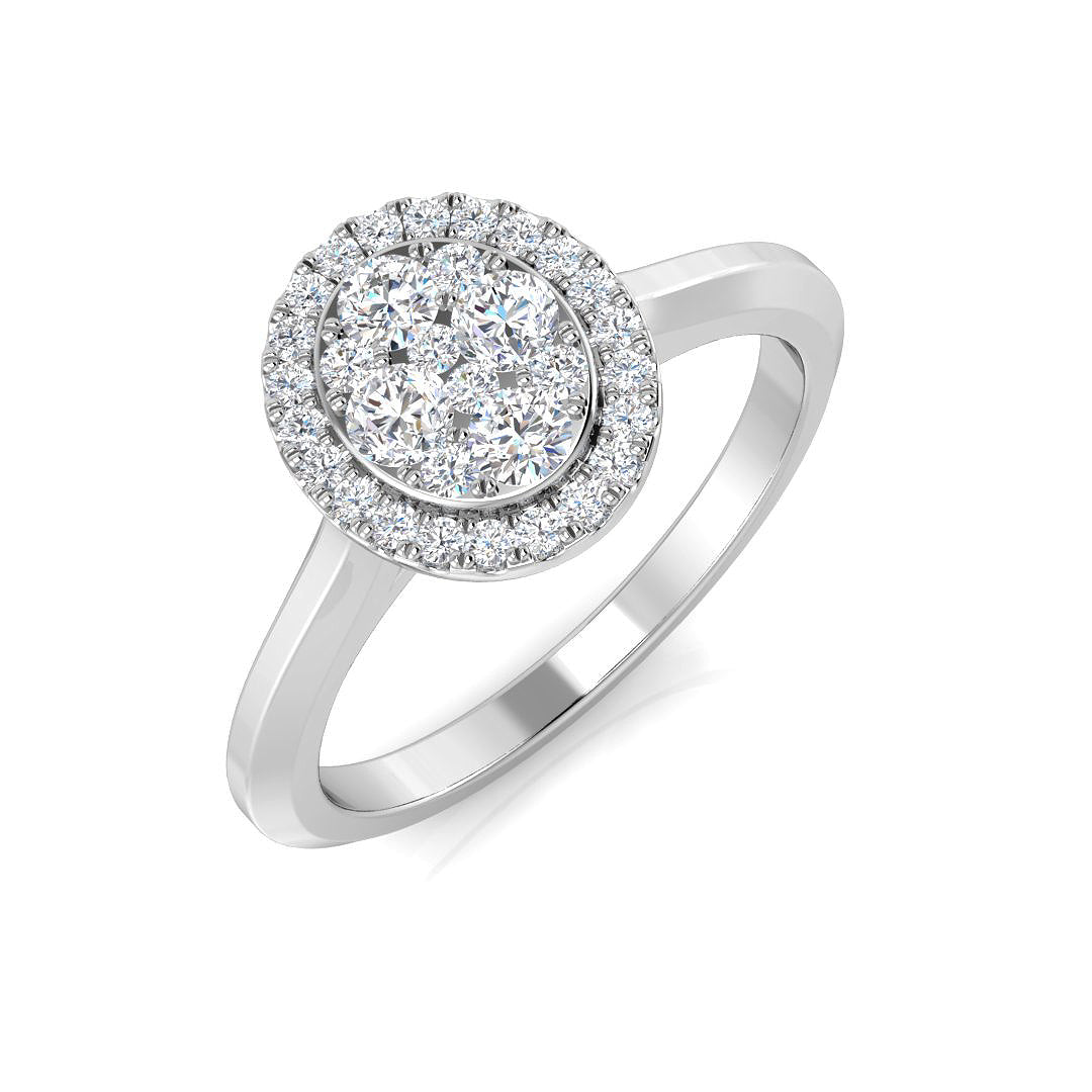 9ct White Gold 0.39ct G I1 Diamond Ring