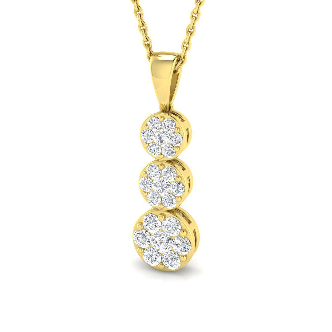 9ct Yellow Gold 0.48ct G I1 Diamond Pendant