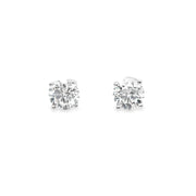 4.14ct Lab Grown Diamond Round Brilliant Cut Studs Set In 18ct White Gold