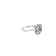 0.60ct Natural Diamond Round Shape Cluster Ring Set in 18ct White Gold