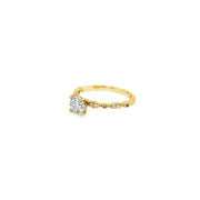 0.77ct Lab Grown Round Brilliant Cut Diamond Engagement Ring Set In 18ct Yellow Gold