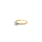 0.30ct Lab Grown Round Brilliant Cut Diamond Engagement Set In 18ct Yellow Gold