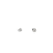 0.27ct Natural Round Brilliant Diamond Stud Earrings Set In 18ct White Gold