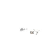 0.27ct Natural Round Brilliant Diamond Stud Earrings Set In 18ct White Gold