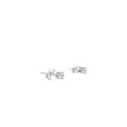 0.40ct Natural Round Brilliant Diamond Stud Earrings Set In 18ct White Gold