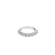 0.98ct Natural Diamond Half Eternity Ring Claw Set in Platinum