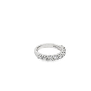 0.98ct Natural Diamond Half Eternity Ring Claw Set in Platinum