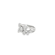 1.50ct Natural Round Brilliant Cut Diamond Bubble Ring Set In Platinum