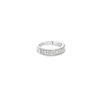 1.16ct Natural Princess And Round Cut Diamond Ring Set In 9ct White Gold