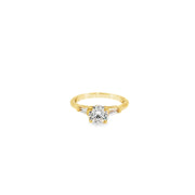 0.70ct Lab grown Round Brilliant Cut Diamond Engagement Ring Set In 18ct Yellow Gold