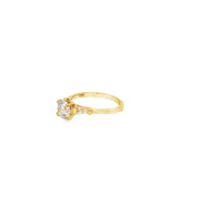 0.70ct Lab grown Round Brilliant Cut Diamond Engagement Ring Set In 18ct Yellow Gold