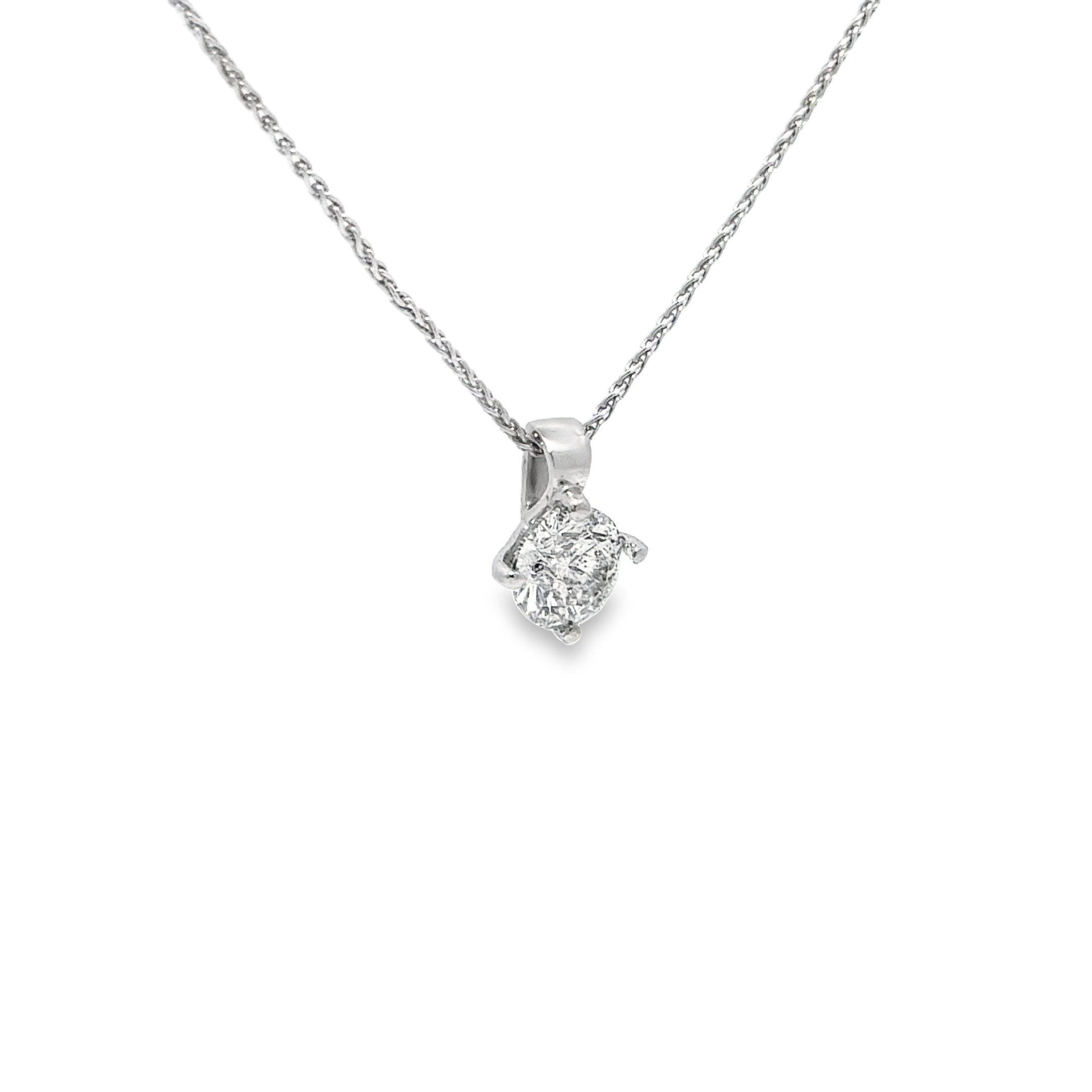 1.80ct Natural Diamond Solitaire Pendant Set In Platinum