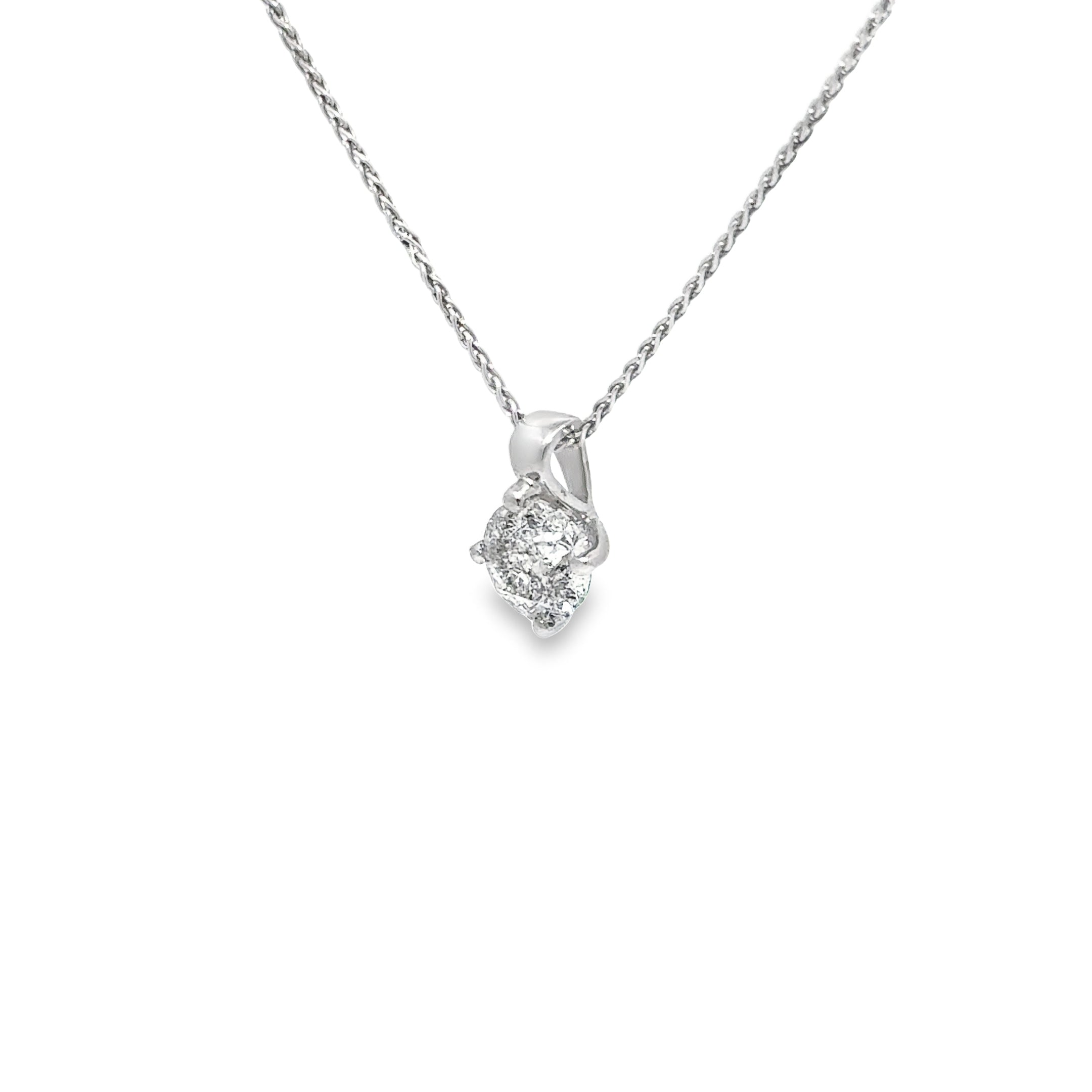 1.80ct Natural Diamond Solitaire Pendant Set In Platinum
