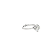 1.80ct Natural Round Brilliant Cut Diamond Engagement Ring Set In Platinum