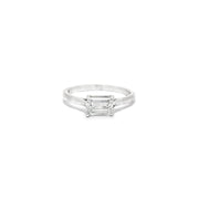 0.95ct Emerald Cut Natural Diamond Solitaire Set in Platinum