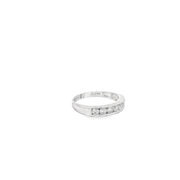 0.56ct Natural Round Brilliant Cut Eternity Ring Channel Set In 18ct White Gold