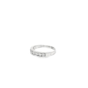 0.56ct Natural Round Brilliant Cut Eternity Ring Channel Set In 18ct White Gold