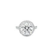 4.55ct Diamond with Halo in Platinum Ring