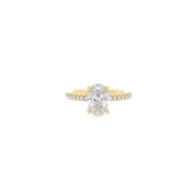 1.50ct Oval cut Diamond and Shoulder Ring