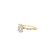 1.50ct Oval cut Diamond and Shoulder Ring