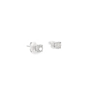 0.50ct Natural Round Brilliant Cut Diamond Stud Earrings Set In 9ct White Gold