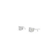 0.50ct Natural Round Brilliant Cut Diamond Stud Earrings Set In 9ct White Gold