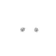 0.50ct Natural Round Brilliant Diamond Stud Earrings Set In 9ct White Gold