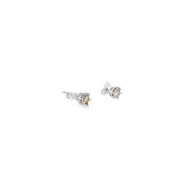 0.50ct Natural Round Brilliant Diamond Stud Earrings Set In 9ct White Gold