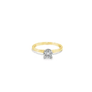 0.50ct Lab Grown Round Brilliant Cut Diamond Engagement Ring Set In 18ct Yellow Gold